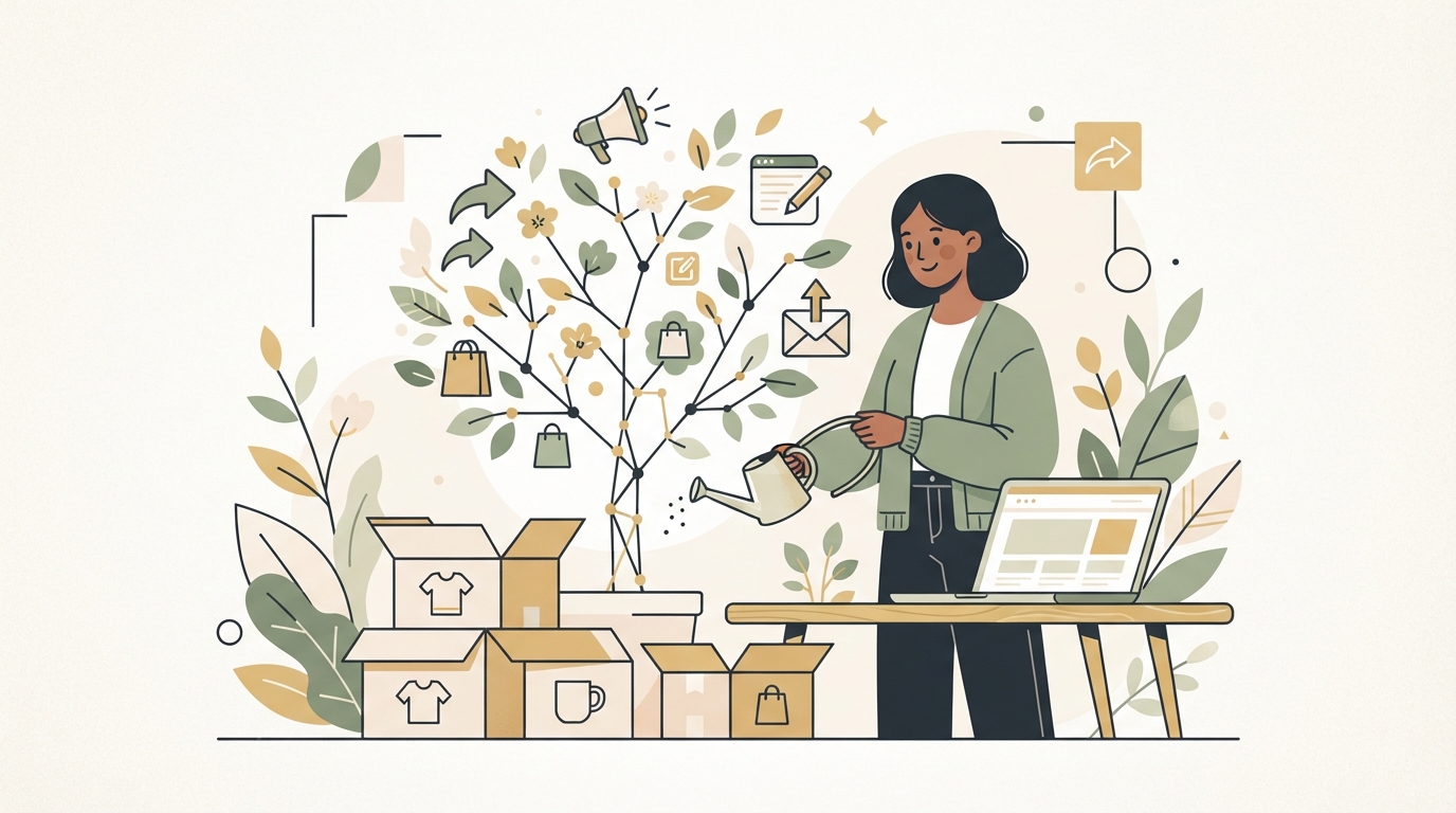 Illustration zu online shop bekannt machen ohne werbebudget