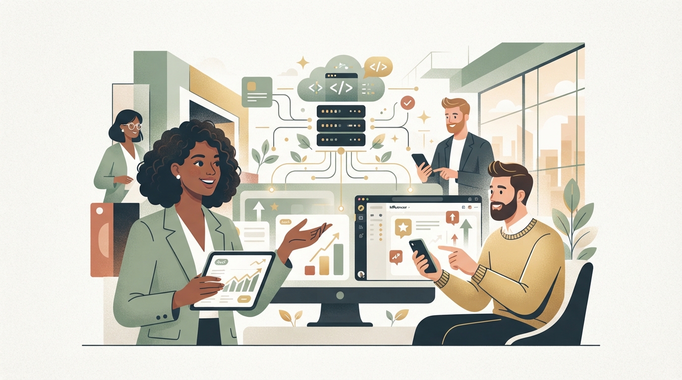 Illustration zu Influencer Marketing für SaaS