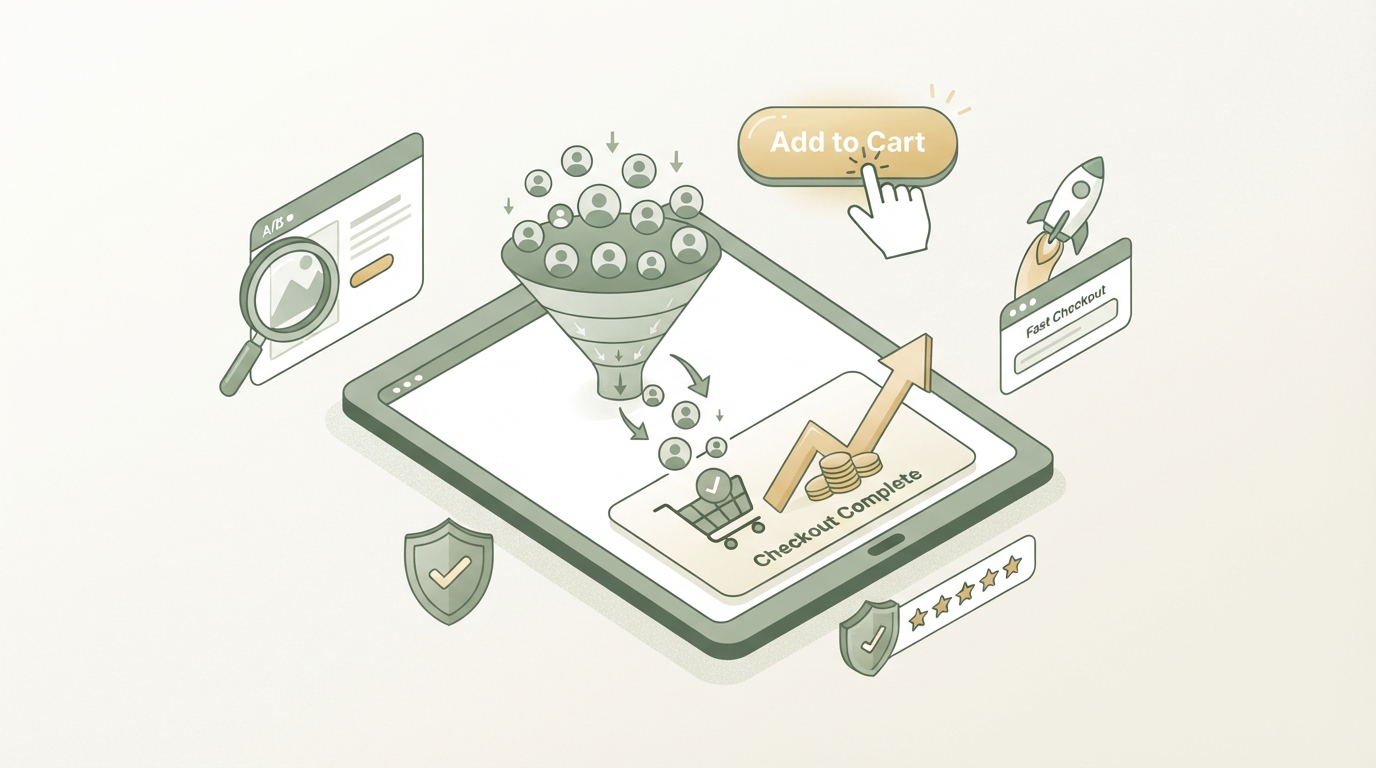 Illustration zu conversion rate im online shop verbessern