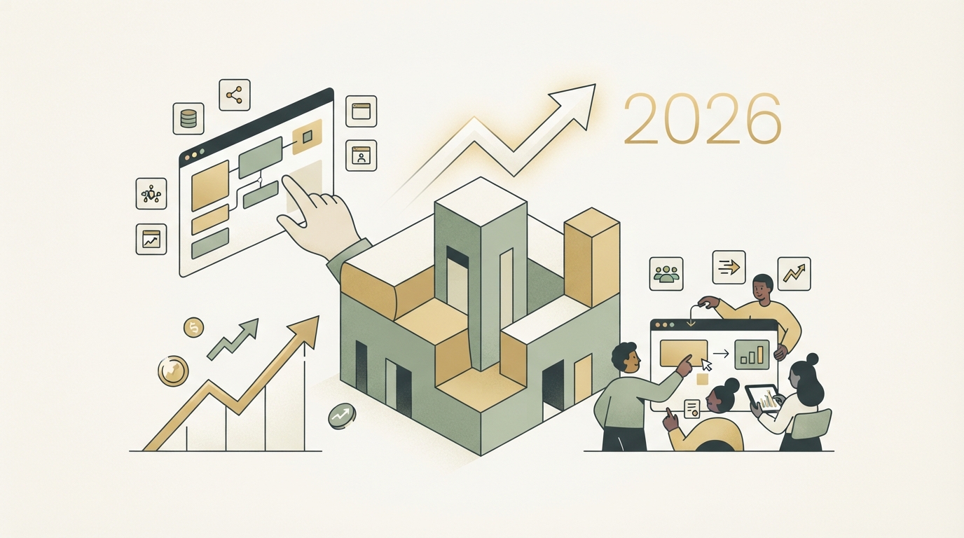 Illustration zu Bestes No-Code Tool für SaaS 2026