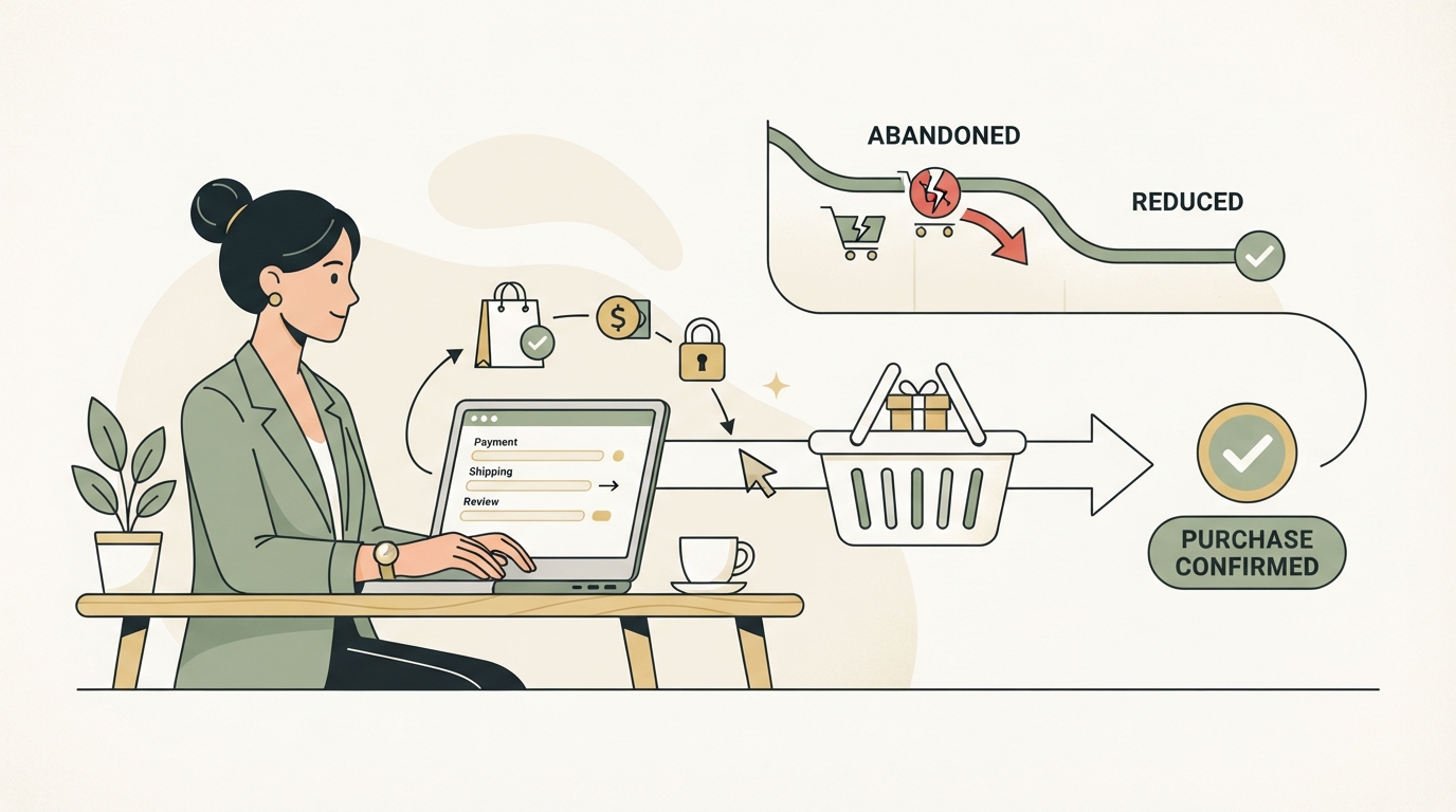 Illustration zu Checkout Abbruchrate im Online Shop senken