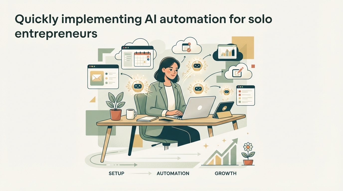 Illustration zu KI Automatisierung für Solo-Selbstständige schnell umsetzen