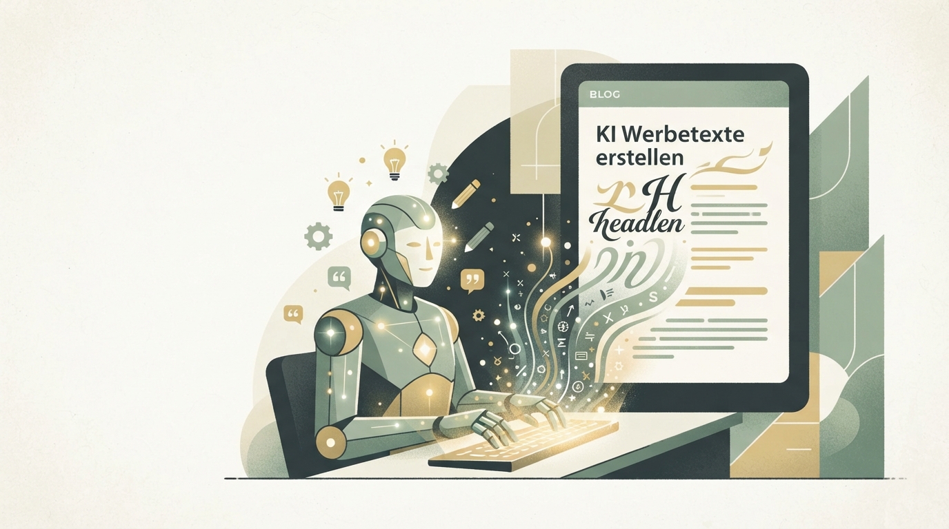 Illustration zu ki werbetexte erstellen