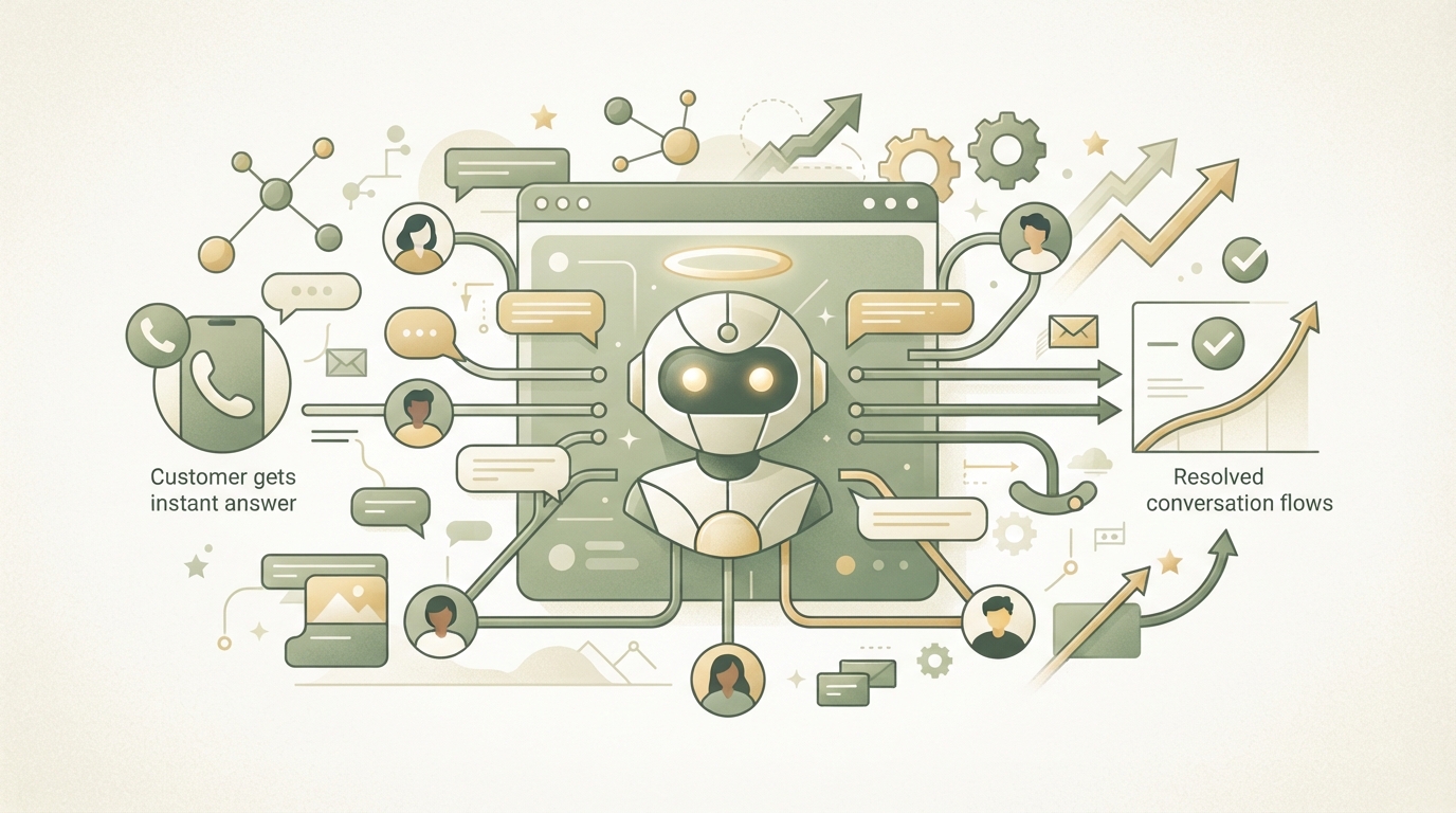 Illustration zu SaaS Kundenkommunikation über KI Chatbot skalieren